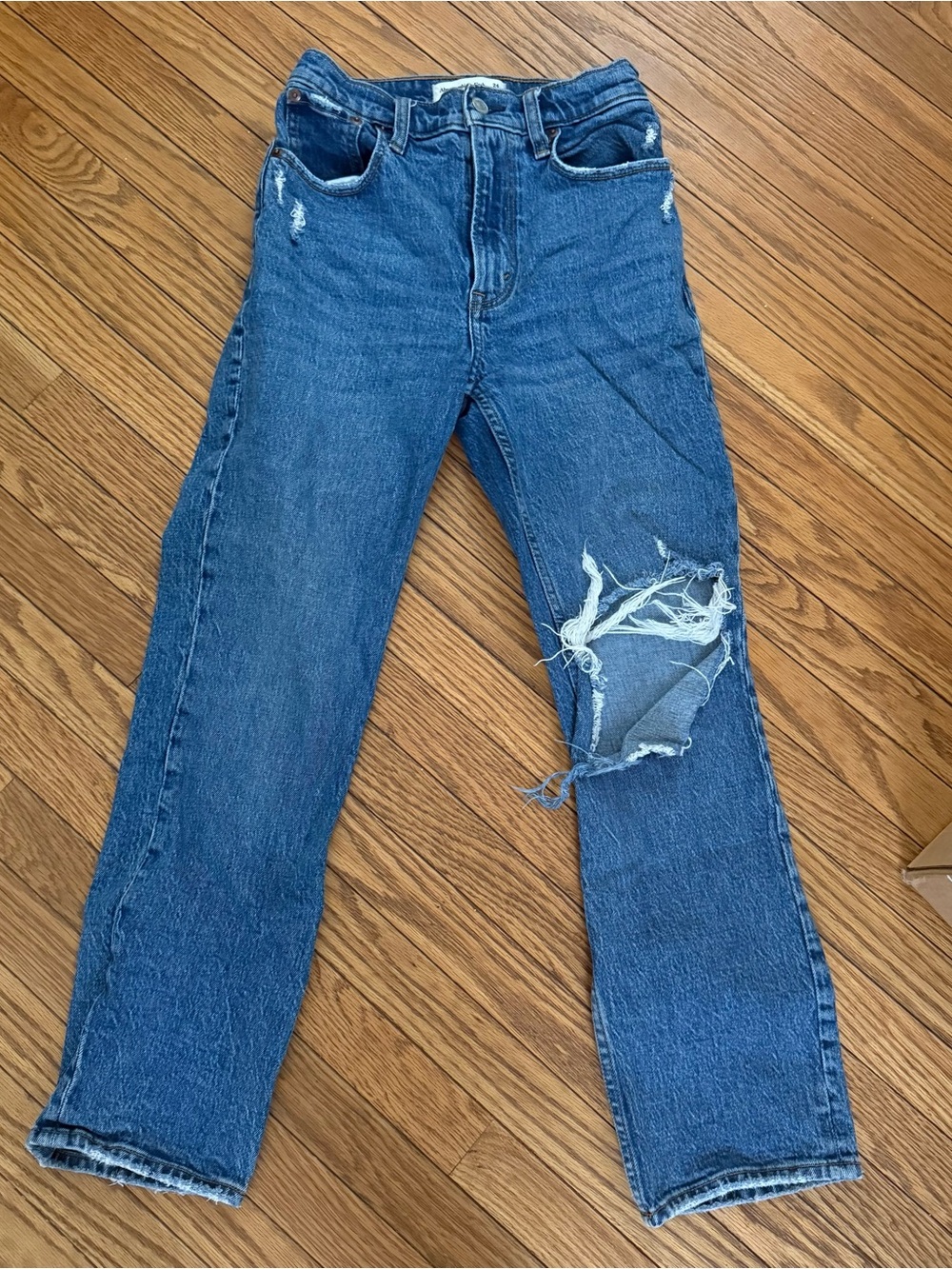 Abercrombie Women’s Distressed Blue Denim Jeans